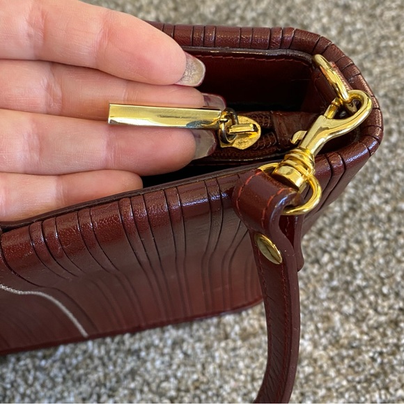 Vintage CEM Brown Leather 80's/90's Shoulder Handled Crossbody Handbag - Picture 14 of 14